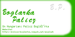 boglarka palicz business card